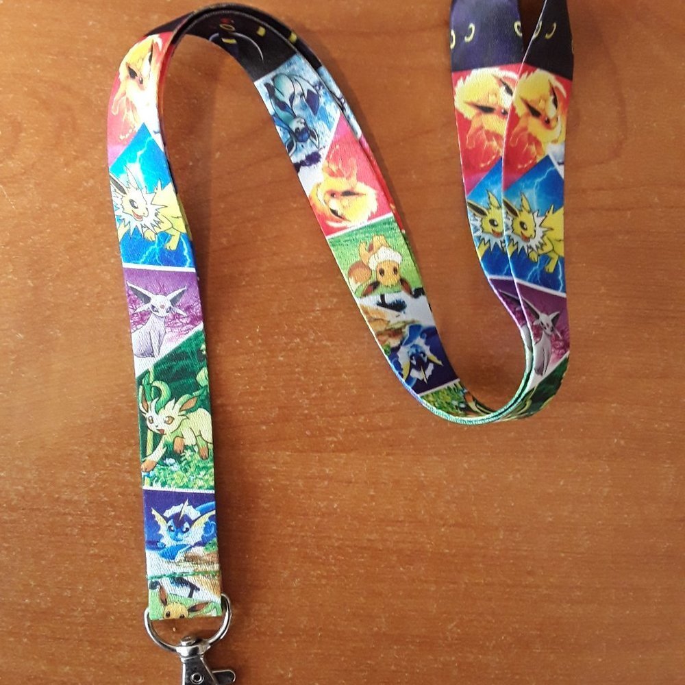 2 Most Popular Nintendo Switch Pokemon Eeveevolutions Black One Size Lanyards - Picture 5 of 8
